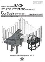 Two Part Inventions and the Four Duets piano sheet music cover